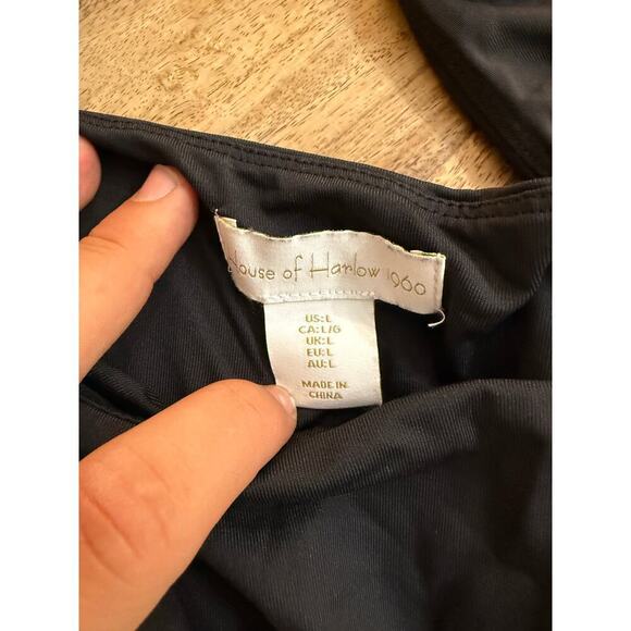 House Of Harlow 1960 Black All Day Contour Sleeveless Jumpsuit Size Large - Picture 6 of 8